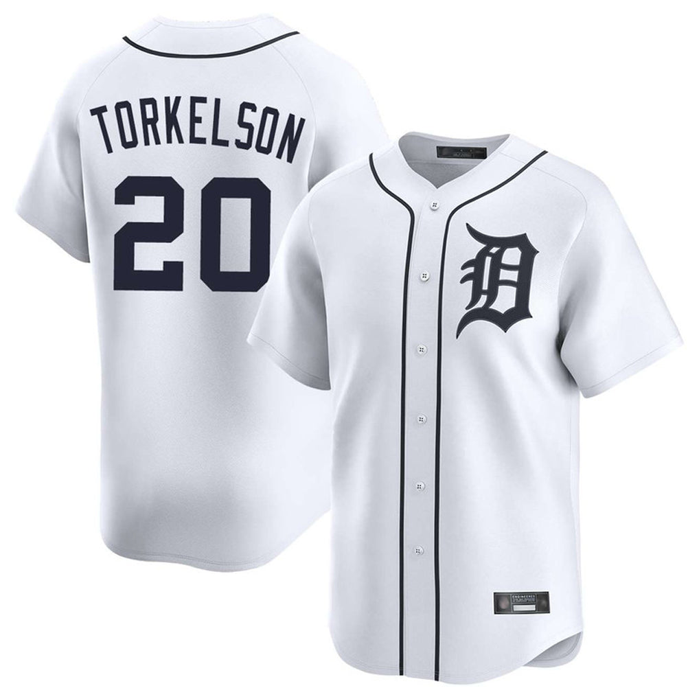 Ndoa D.Tigers #20 Spencer Torkelson Player White Home Limited Stitched Jerseys