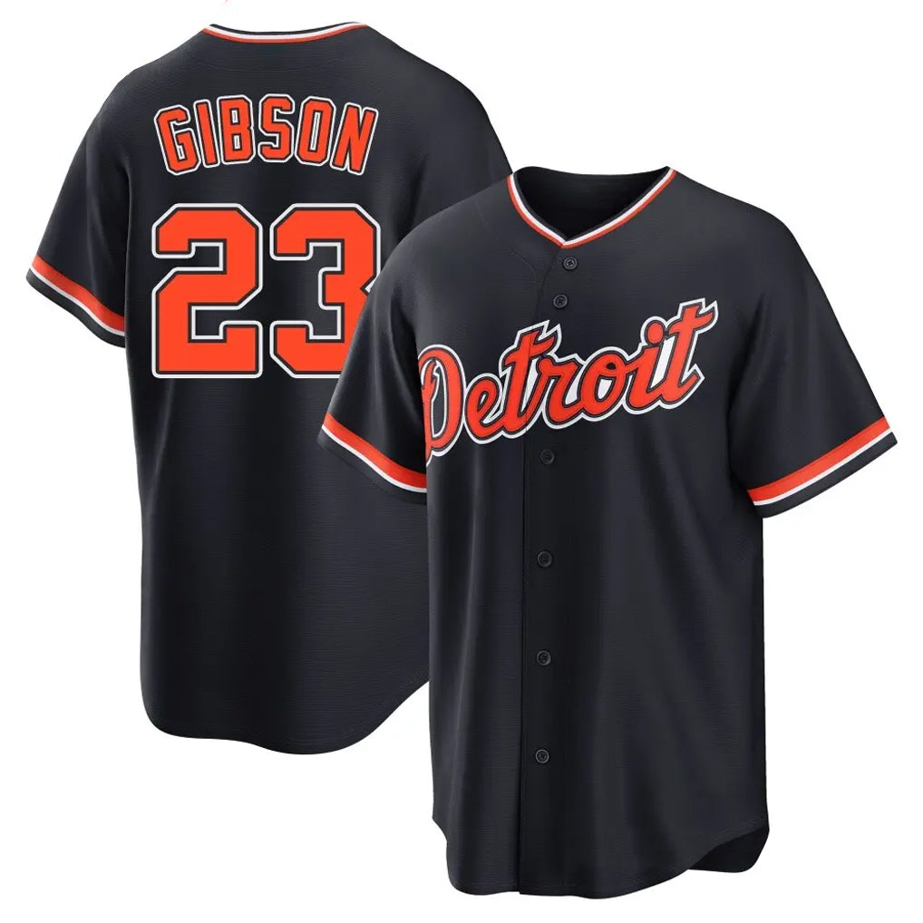 Ndoa D.Tigers #23 Kirk Gibson Player Navy Home Game Stitched Jerseys