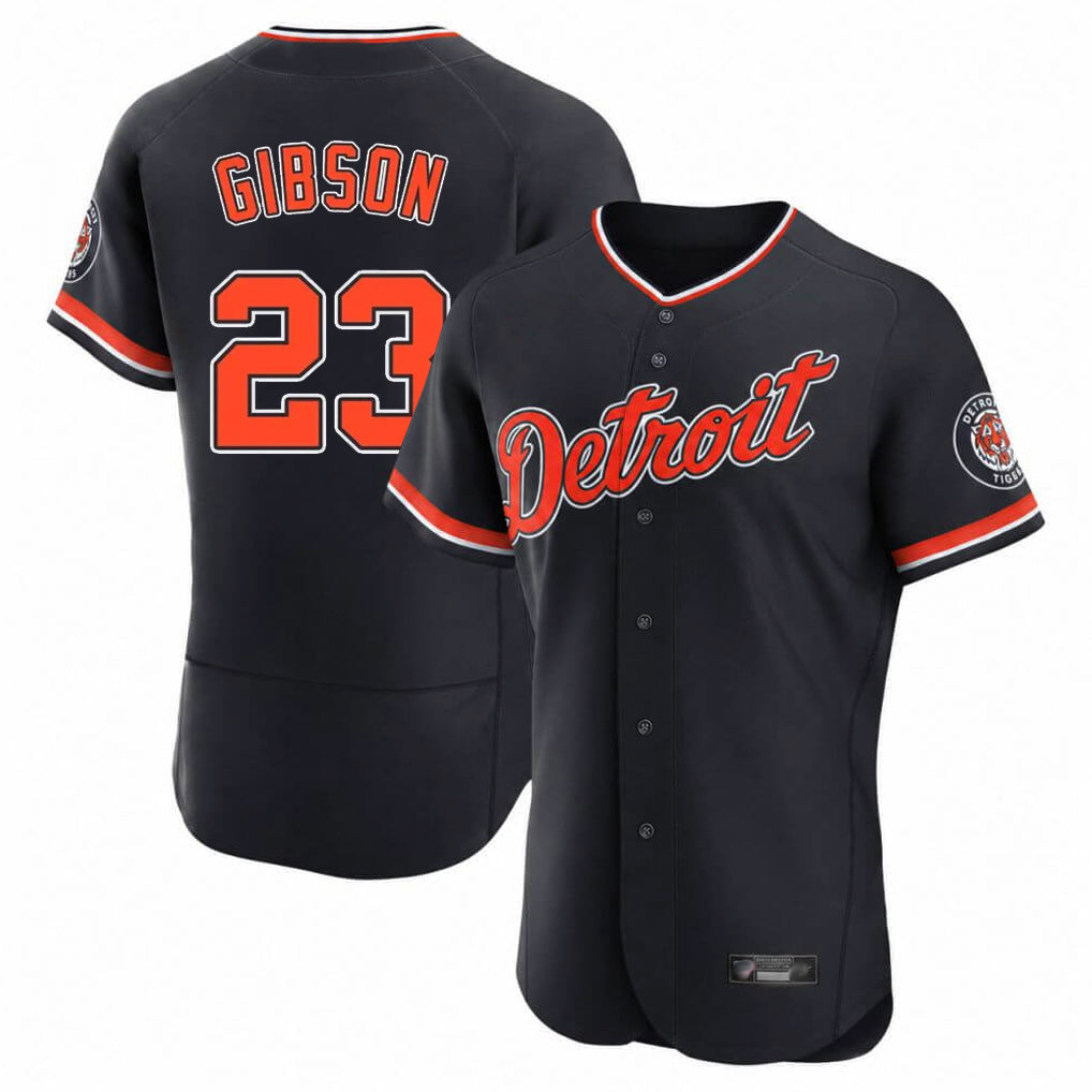 Ndoa D.Tigers #23 Kirk Gibson Player Navy Limited Elite Home Game Stitched Jerseys