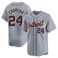 Ndoa D.Tigers #24 Miguel Cabrera Player Gray Home Limited Stitched Jerseys