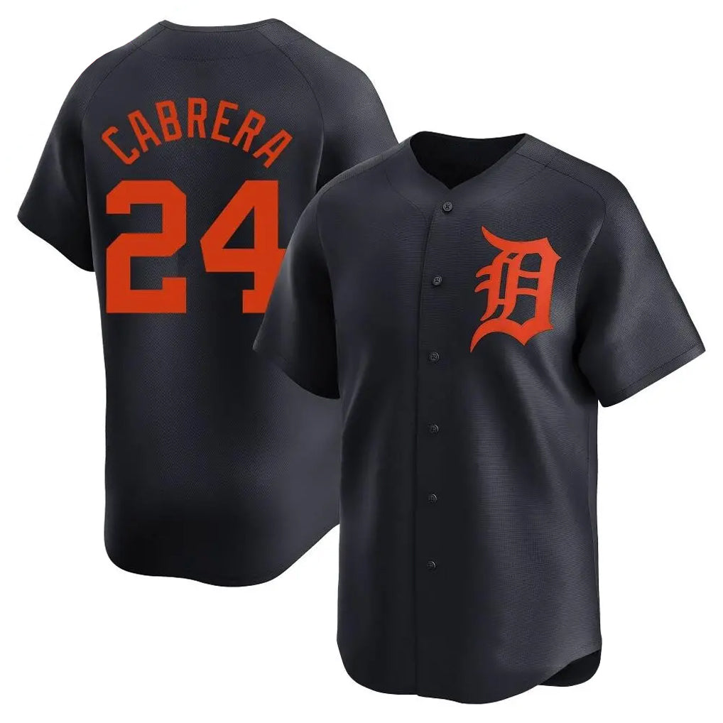 Ndoa D.Tigers #24 Miguel Cabrera Player Navy Home Limited Stitched Jerseys