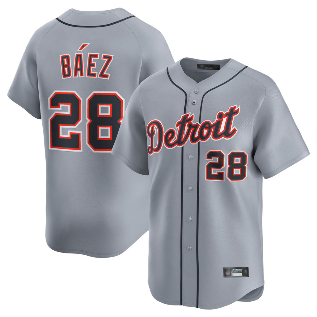 Ndoa D.Tigers #28 Javier B¡§¡éez Player Gray Home Limited Stitched Jerseys