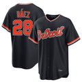 Ndoa D.Tigers #28 Javier B¡§¡éez Player Navy Home Game Stitched Jerseys