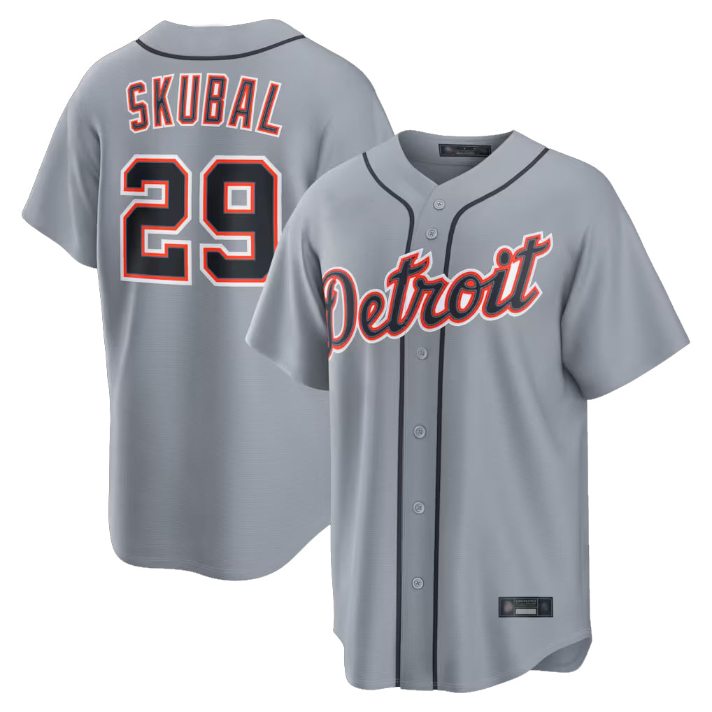 Ndoa D.Tigers #29 Tarik Skubal Player Gray Home Game Stitched Jerseys