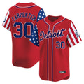 Ndoa D.Tigers #30 Kerry Carpenter Player Red Independence Day Vapor Premier Limited Stitched Jerseys