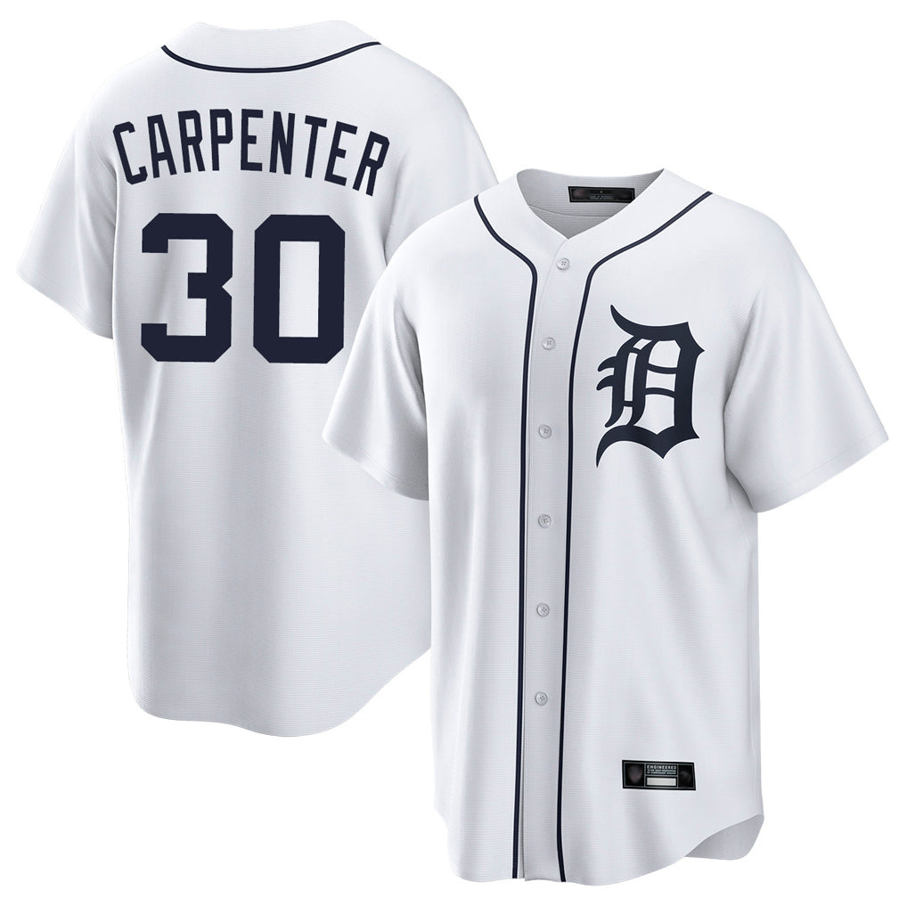 Ndoa D.Tigers #30 Kerry Carpenter Player White Home Game Stitched Jerseys