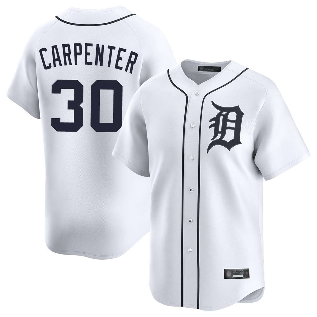 Ndoa D.Tigers #30 Kerry Carpenter Player White Home Limited Stitched Jerseys
