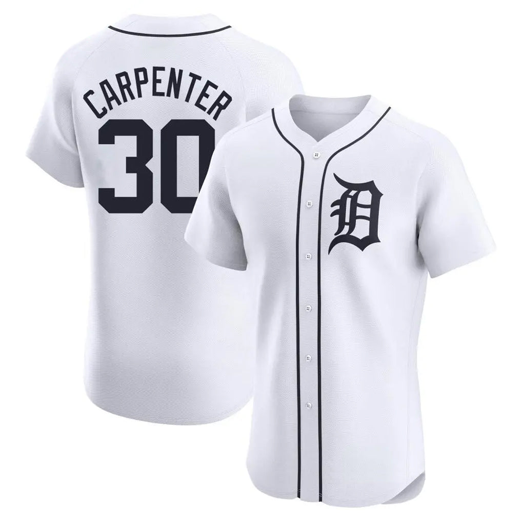 Ndoa D.Tigers #30 Kerry Carpenter Player White Limited Elite Home Stitched Jerseys