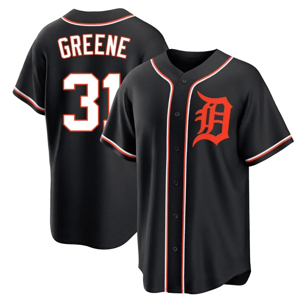 Ndoa D.Tigers #31 Riley Greene Player Black Fashion Out Home Game Stitched Jerseys