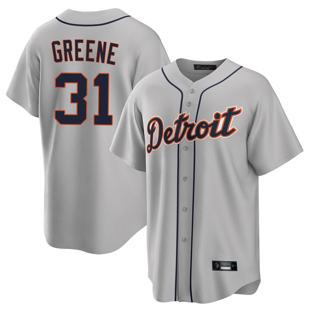Ndoa D.Tigers #31 Riley Greene Player Gray Home Game Stitched Jerseys