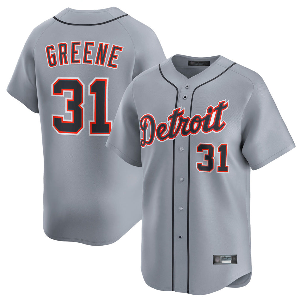 Ndoa D.Tigers #31 Riley Greene Player Gray Home Limited Stitched Jerseys