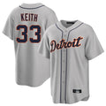 Ndoa D.Tigers #33 Colt Keith Player Gray Home Game Stitched Jerseys