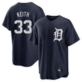 Ndoa D.Tigers #33 Colt Keith Player Navy Game Home Stitched Jerseys