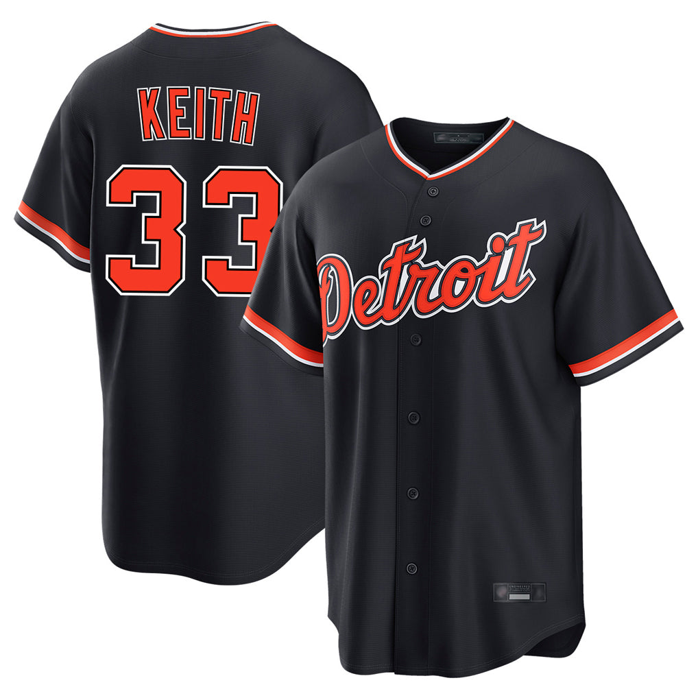 Ndoa D.Tigers #33 Colt Keith Player Navy Home Game Stitched Jerseys