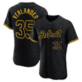 Ndoa D.Tigers #35 Justin Verlander Player Black Snake Skin City Limited Elite Home Stitched Jerseys