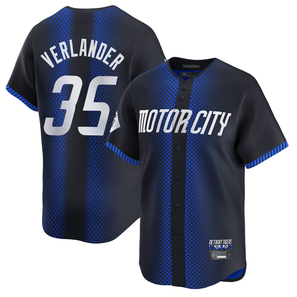 Ndoa D.Tigers #35 Justin Verlander Player Navy City Connect Home Limited Stitched Jerseys