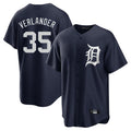 Ndoa D.Tigers #35 Justin Verlander Player Navy Game Home Stitched Jerseys