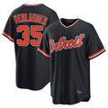 Ndoa D.Tigers #35 Justin Verlander Player Navy Home Game Stitched Jerseys