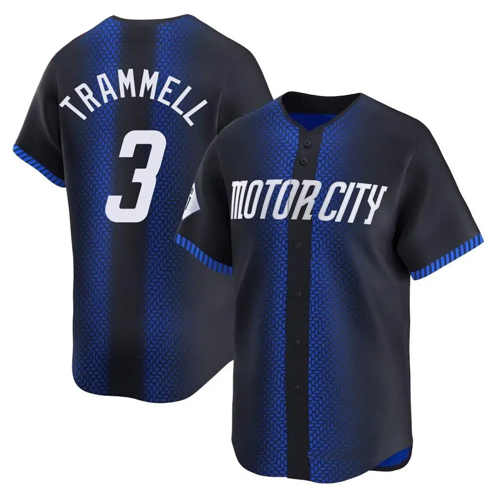 Ndoa D.Tigers #3 Alan Trammell Player Navy Game Home Stitched Jerseys