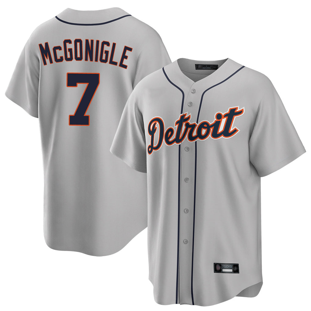 Ndoa D.Tigers #7 Kevin McGonigle Player Gray Home Game Stitched Jerseys