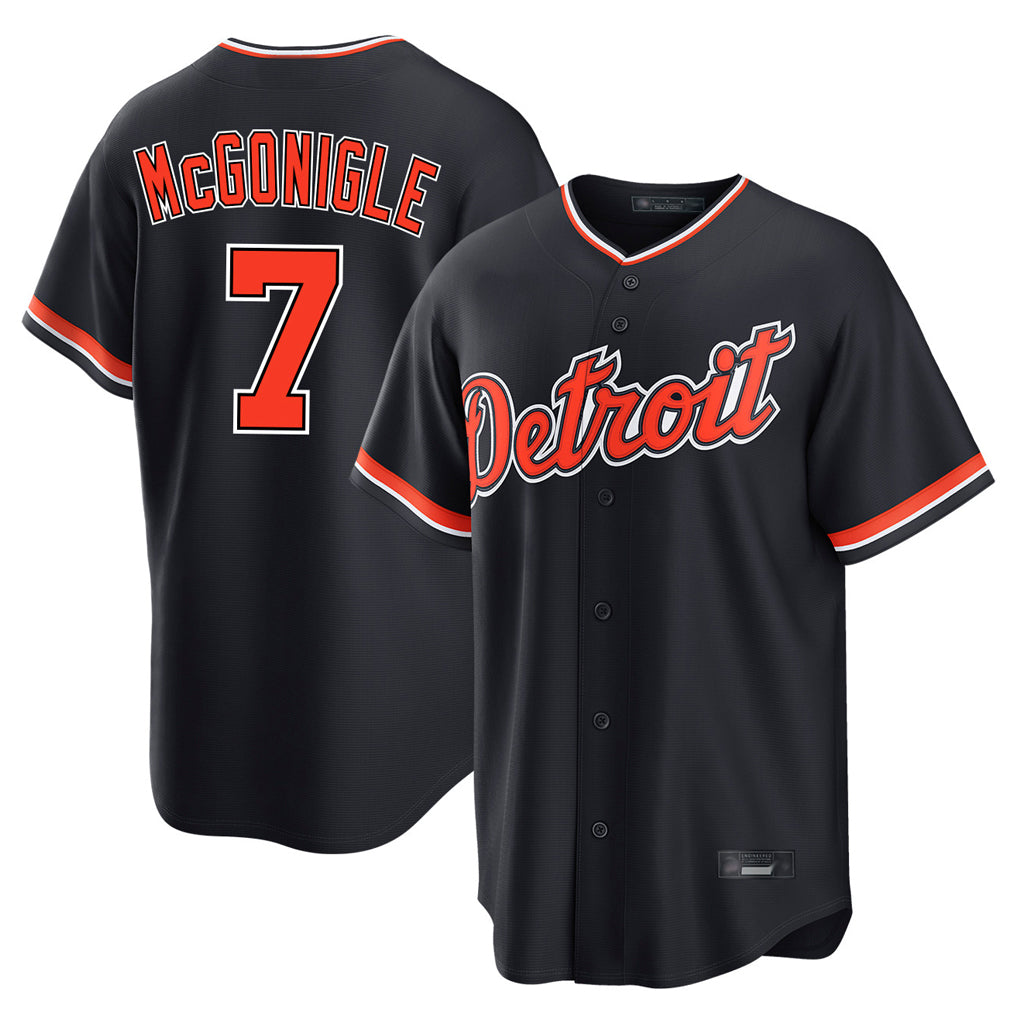 Ndoa D.Tigers #7 Kevin McGonigle Player Navy Home Game Stitched Jersey