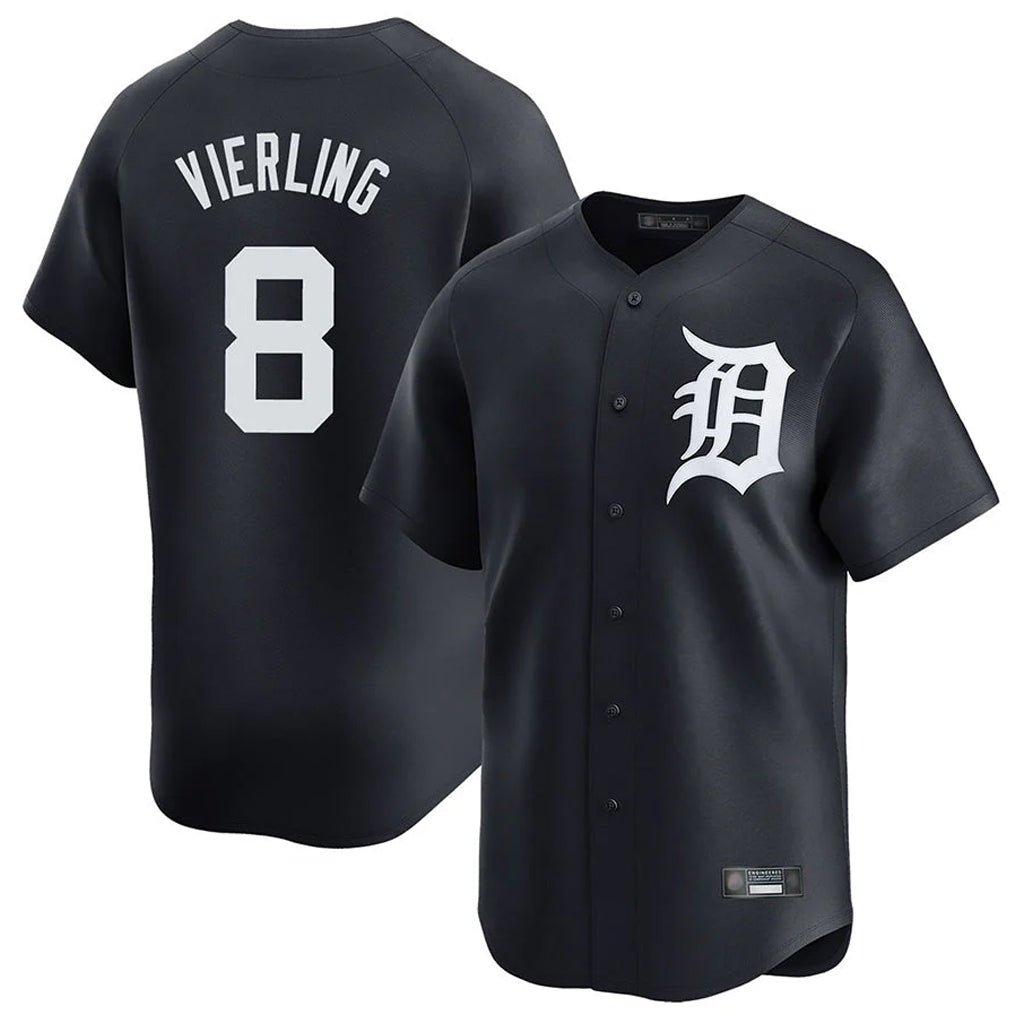 Ndoa D.Tigers #8 Matt Vierling Player Navy Home Limited Game Stitched Jerseys