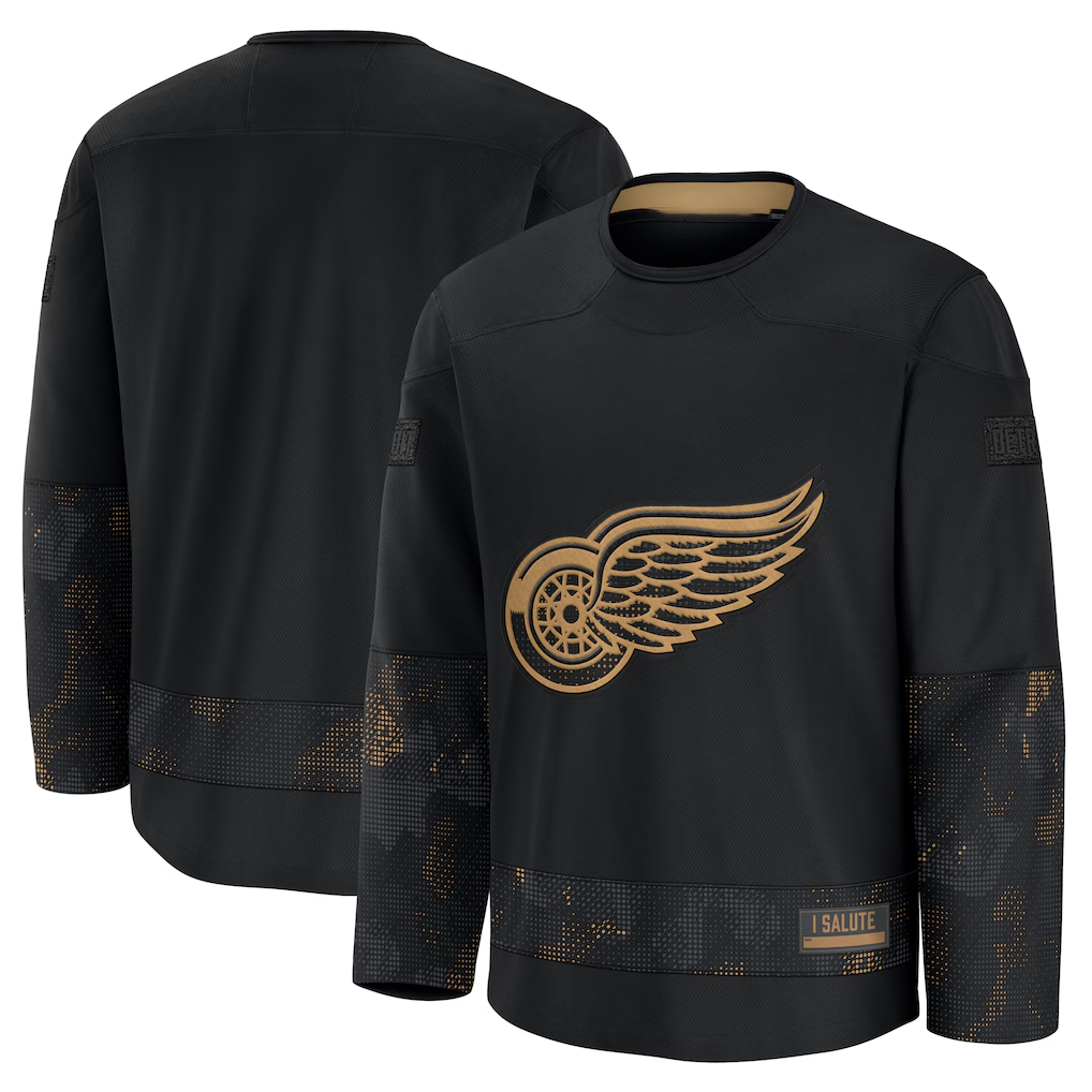 Ndoa D.Red wings Black 2024 Military Appreciation Practice Jersey