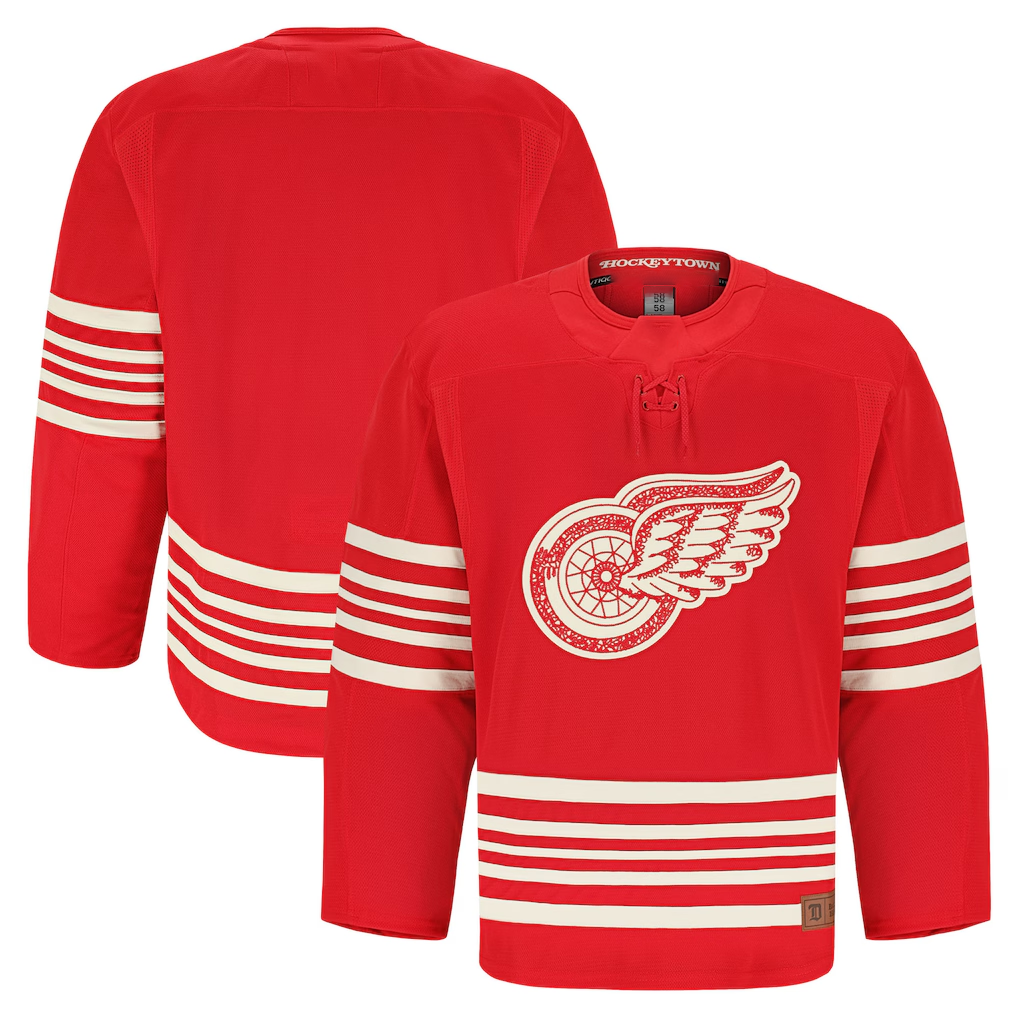 Ndoa D.Red wings Red Centennial Authentic Pro Jersey