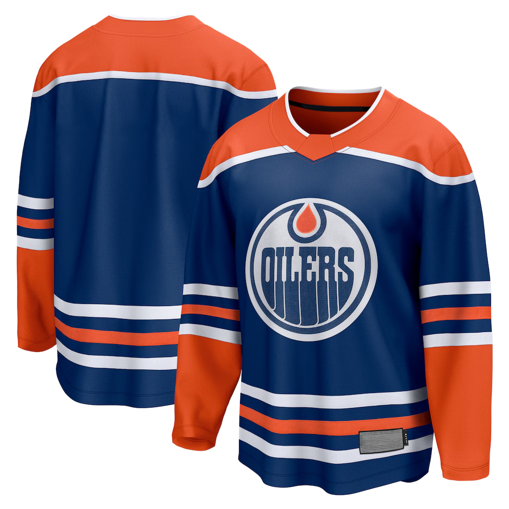 Ndoa E.Oilers Royal Home Breakaway Blank Jerseys