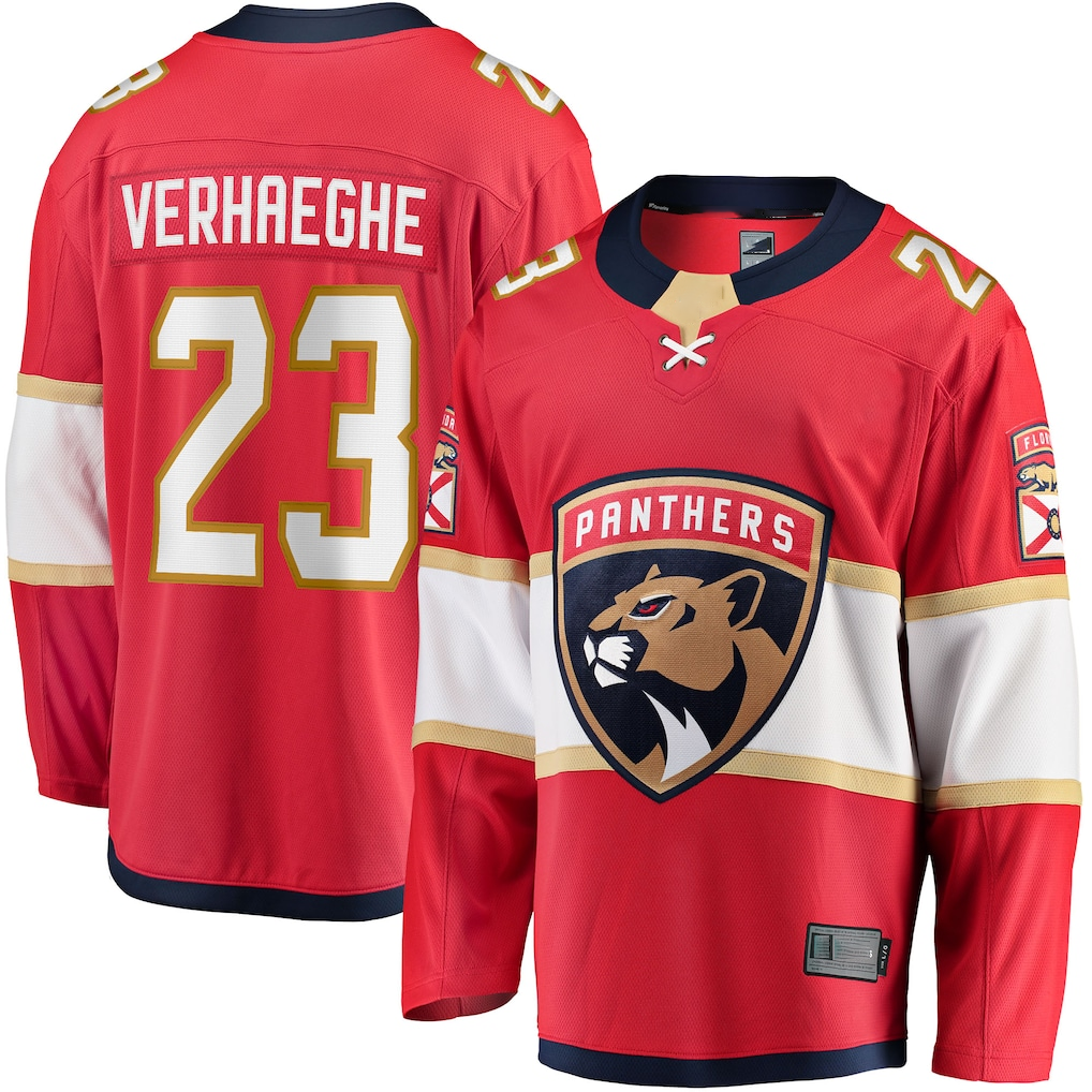 Ndoa F.Panthers #23 Carter Verhaeghe Red Home Breakaway Jerseys