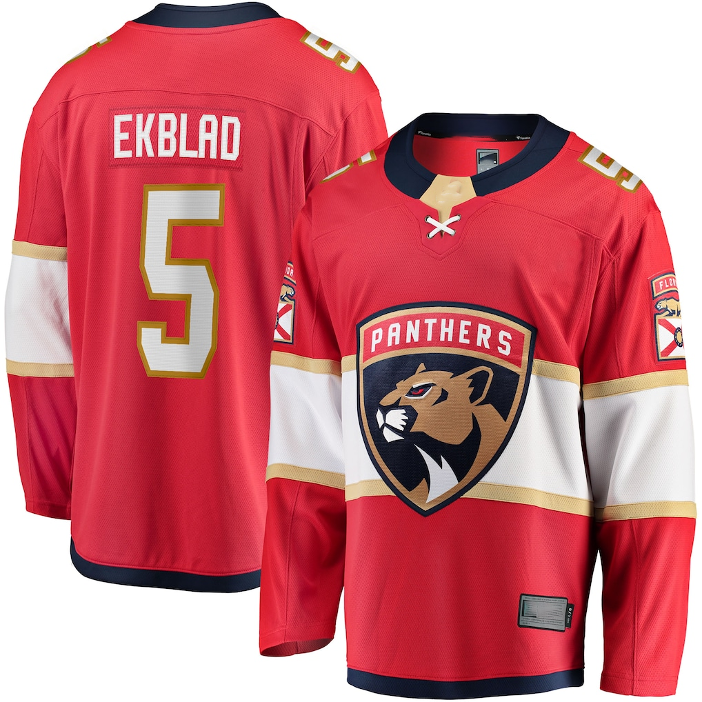 Ndoa F.Panthers #5 Aaron Ekblad Red Home Team Breakaway Player Jerseys