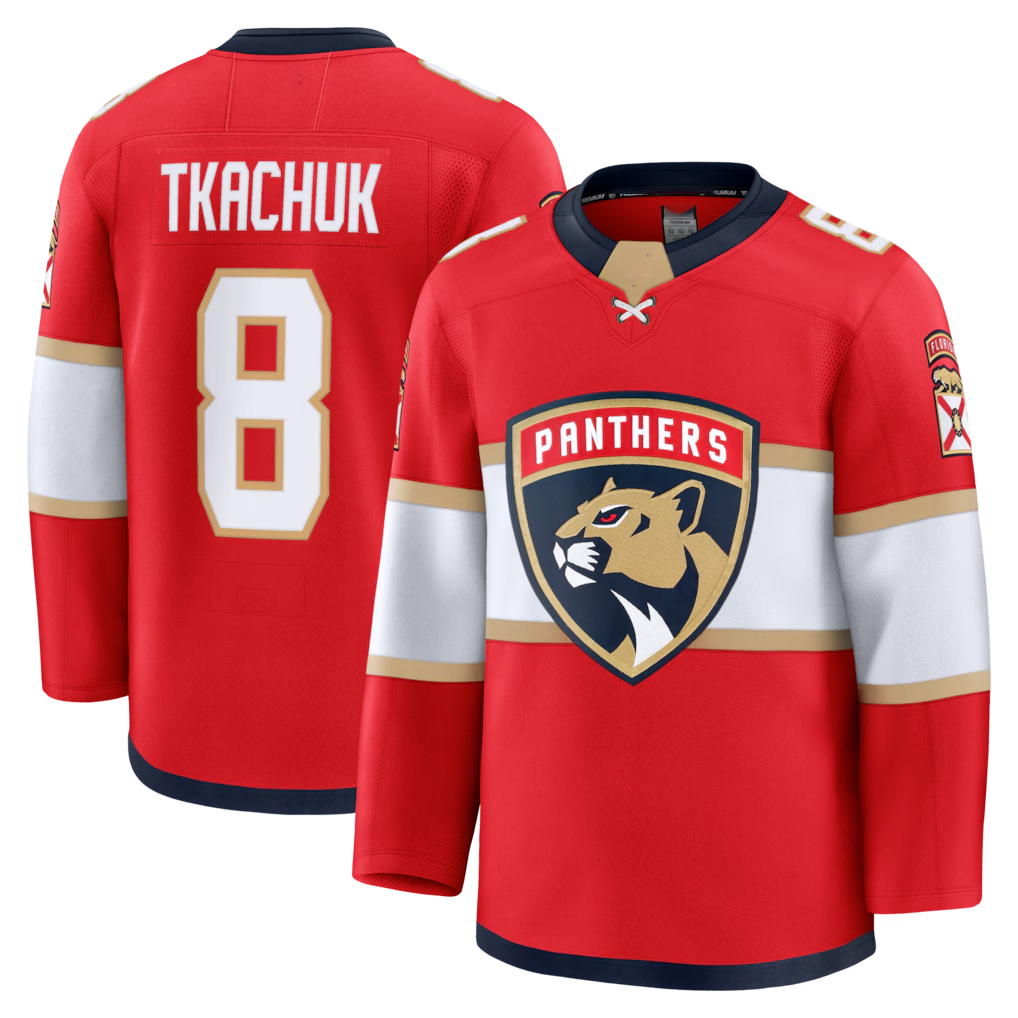 Ndoa F.Panthers #8 Brady Tkachuk Red Home Premium Jerseys