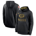 Ndoa GB.Packers Black Salute to Service Hoodies Limited Game Blank Player Stitched Jerseys