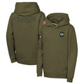 Ndoa GB.Packers Olive Salute to Service Pullover Hoodies Limited Blank Player Stitched Jerseys