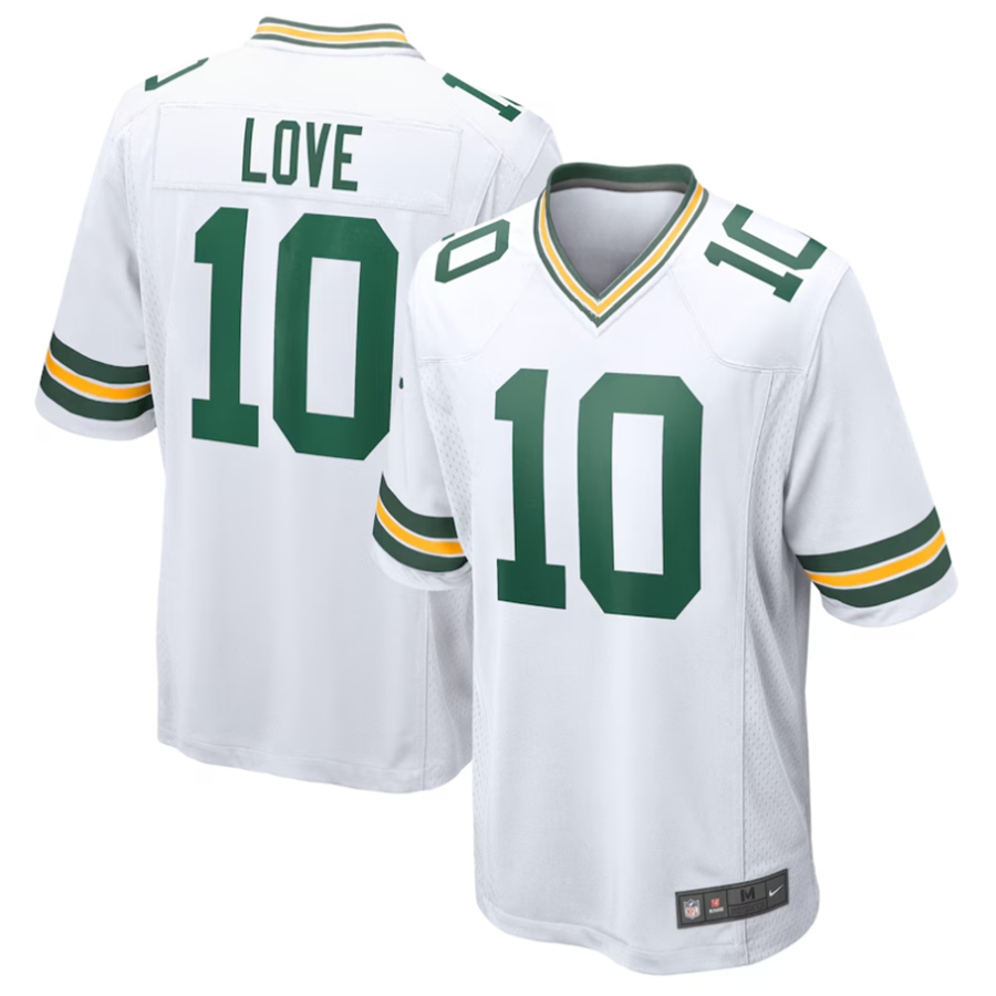 Ndoa GB.Packers #10 Jordan Love Player White Replica Game  Stitched Jerseys