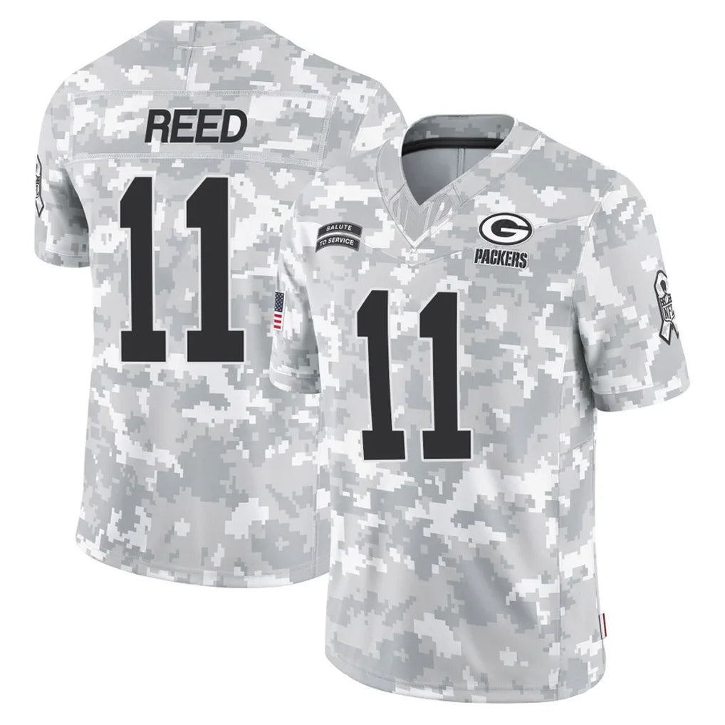 Ndoa GB.Packers #11 Jayden Reed Player Arctic Camo Salute To Service Limited Stitched Jerseys