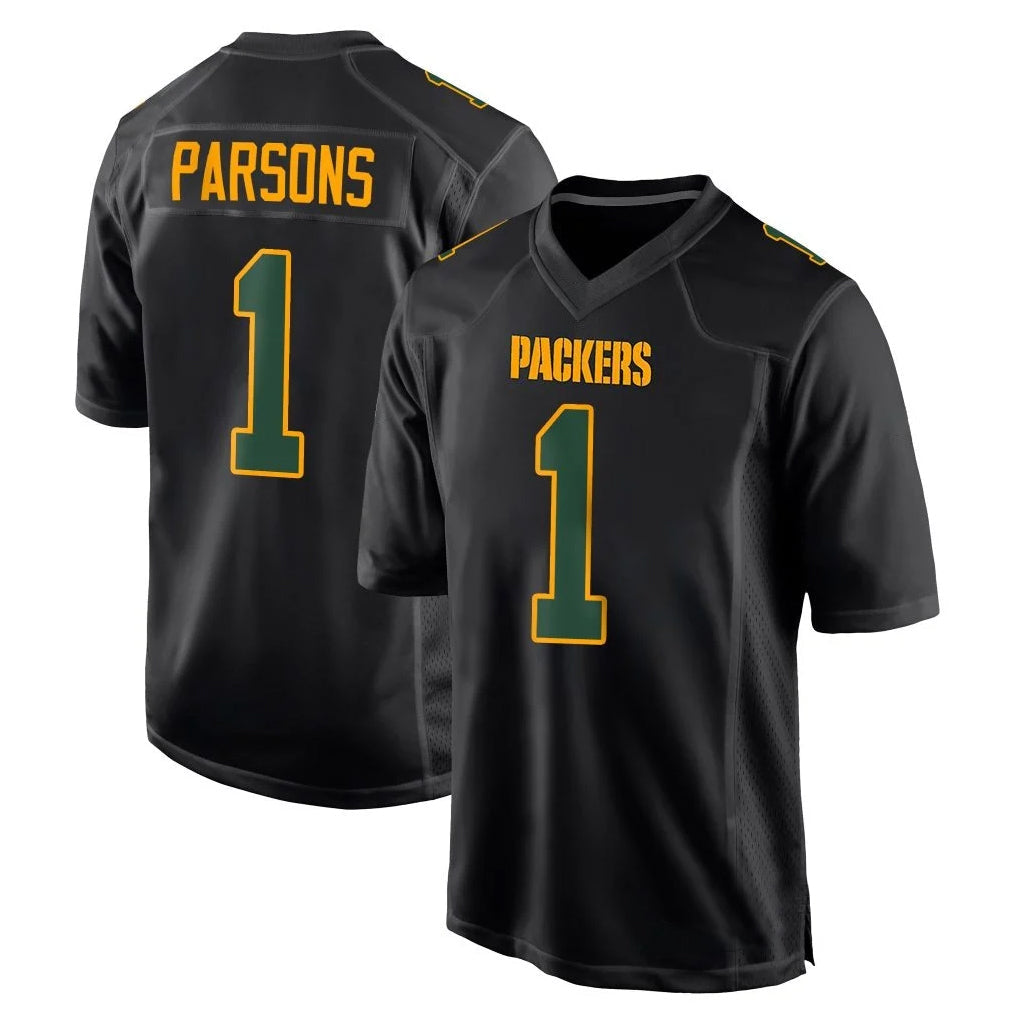 Ndoa GB.Packers #1 Micah Parsons Player Black Fashion Home Game Stitched Jerseys