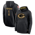 Ndoa GB.Packers #1 Micah Parsons Player Black Salute to Service Hoodies Limited Game Stitched Jerseys