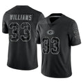 Ndoa GB.Packers #33 Evan Williams Player Black Reflective Limited Home Game Stitched Jerseys