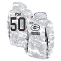Ndoa GB.Packers #50 Zach Tom Player Arctic Camo Salute to Service Hoodies Limited Game Stitched Jerseys