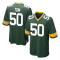 Ndoa GB.Packers #50 Zach Tom Player Green Home Game Stitched Jerseys