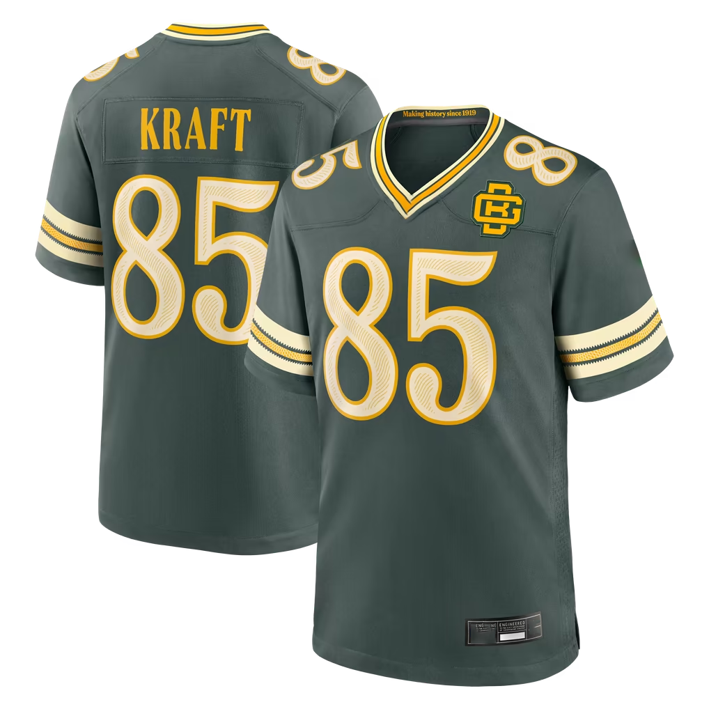 Ndoa GB.Packers #85 Tucker Kraft Green 2026 Rivalries Collection Game Stitched Jerseys