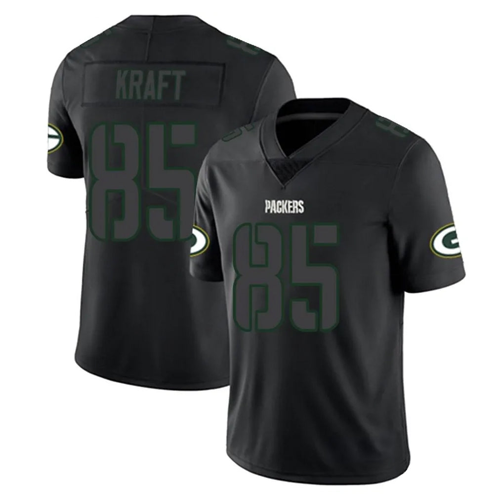 Ndoa GB.Packers #85 Tucker Kraft Player Black Impact Limited Home Game Stitched Jerseys