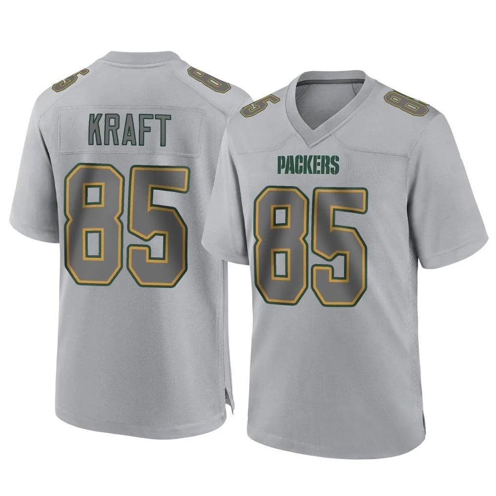 Ndoa GB.Packers #85 Tucker Kraft Player Gray Atmosphere Fashion Home Game Stitched Jerseys