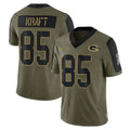 Ndoa GB.Packers #85 Tucker Kraft Player Olive Salute To Service Limited Game Stitched Jerseys