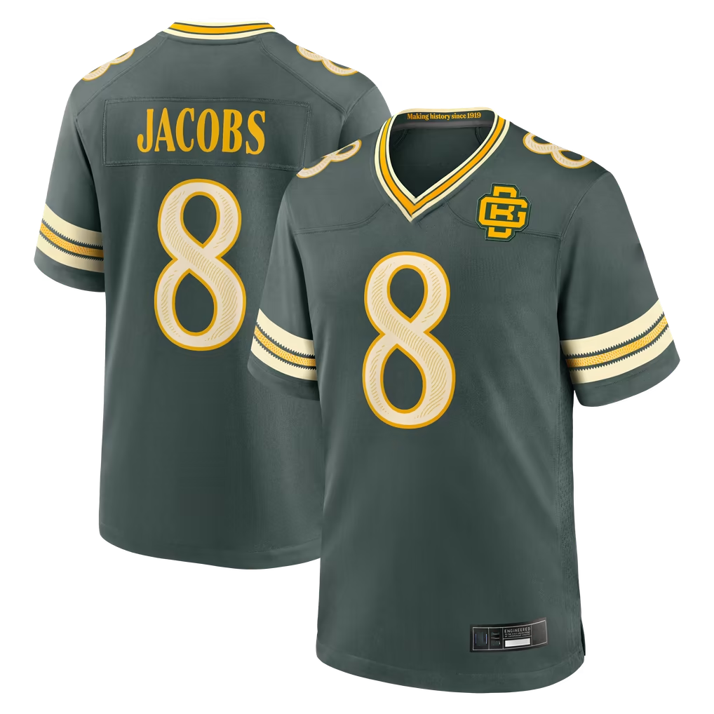 Ndoa GB.Packers #8 Josh Jacobs Green 2026 Rivalries Collection Game Stitched Jerseys
