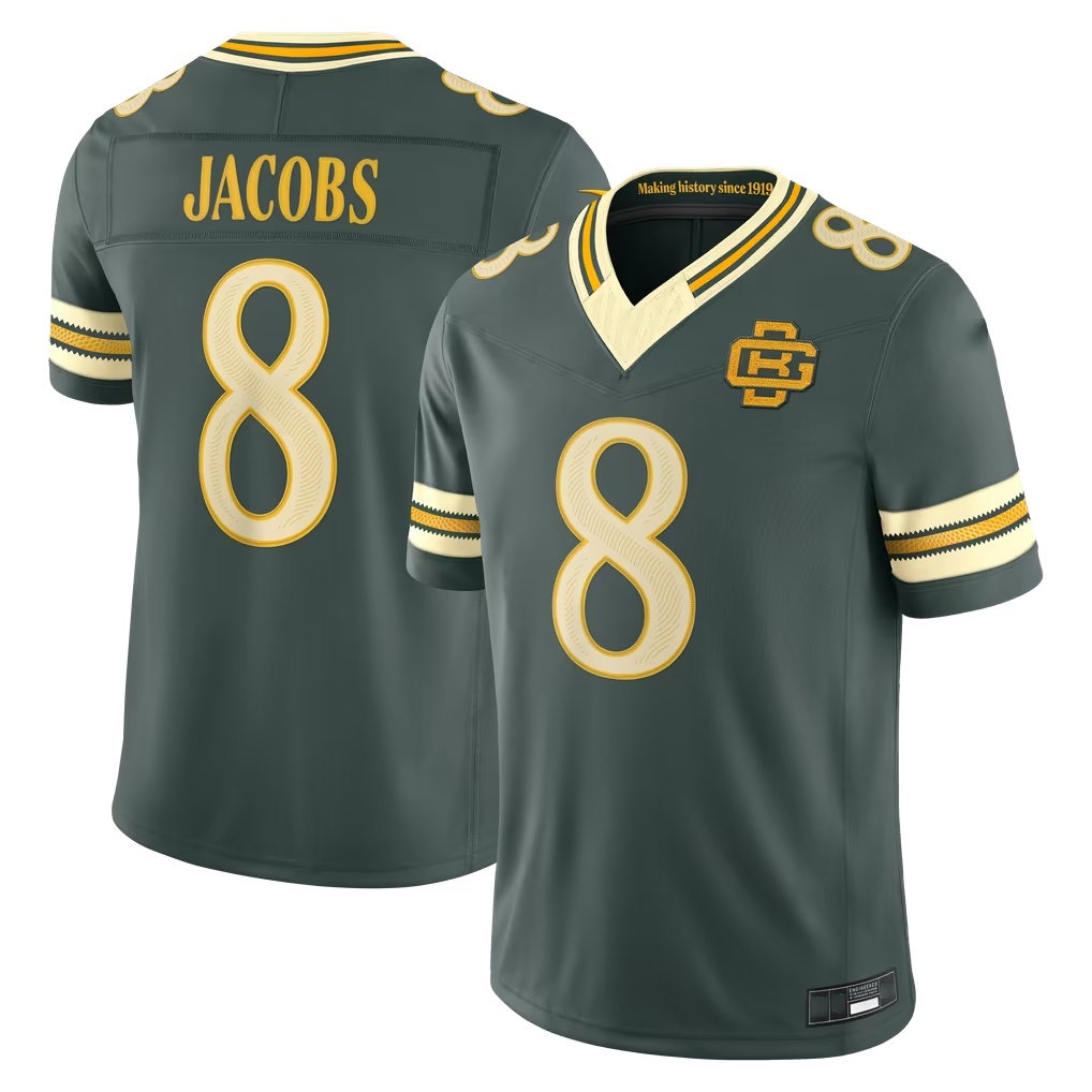 Ndoa GB.Packers #8 Josh Jacobs Green 2026 Rivalries Collection Limited Stitched Jerseys