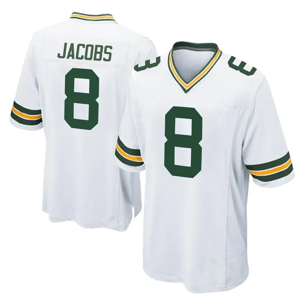 Ndoa GB.Packers #8 Josh Jacobs Player White Home Game Stitched Jerseys