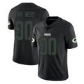 Ndoa GB.Packers #90 Lukas Van Ness Player Black Impact Limited Home Game Stitched Jerseys