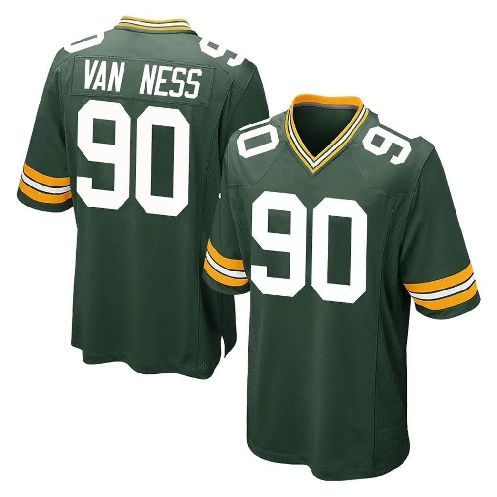 Ndoa GB.Packers #90 Lukas Van Ness Player Green Home Game Stitched Jerseys
